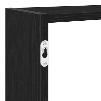 Mensola a Cubo da Parete 7 Scomparti in Truciolato Nero | homemem39