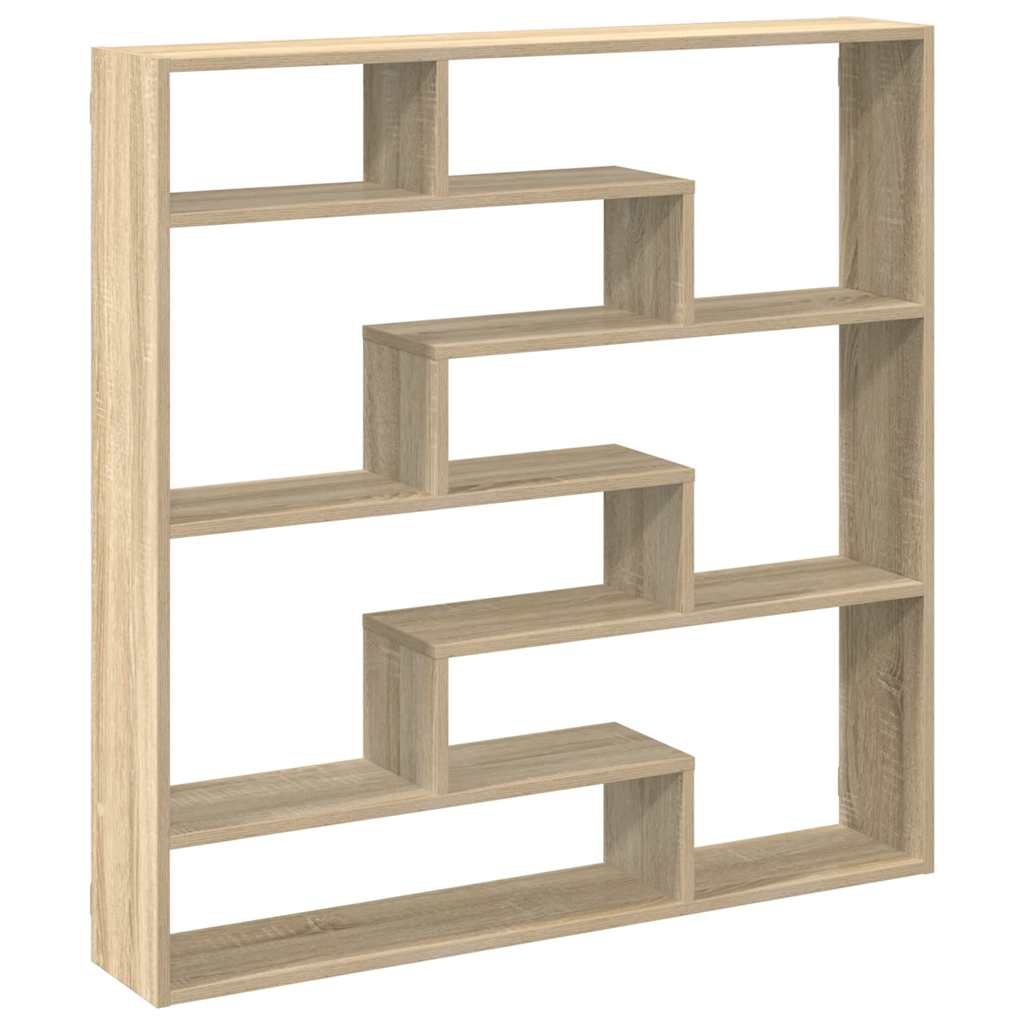 Mensola a Cubo da Parete 7 Scomparti Truciolato Rovere Sonoma | homemem39