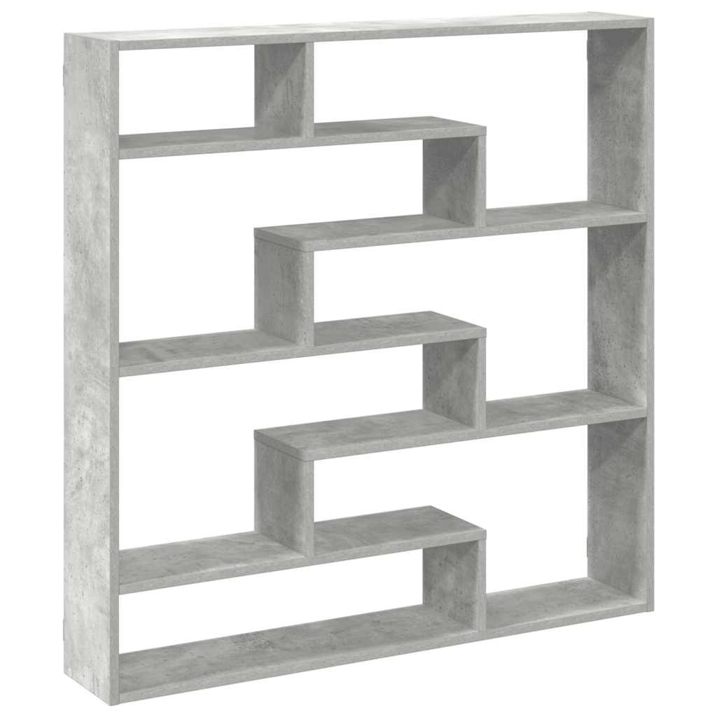 Mensola a Cubo da Parete 7 Scomparti Truciolato Grigio Cemento | homemem39