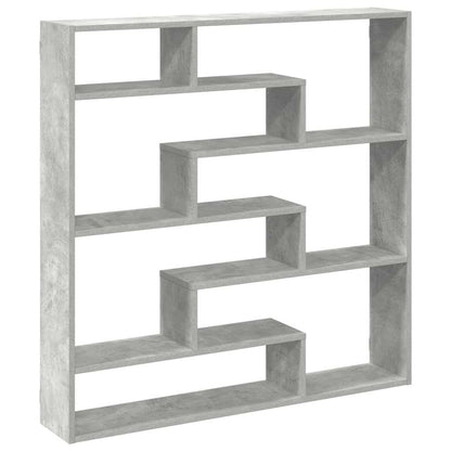 Mensola a Cubo da Parete 7 Scomparti Truciolato Grigio Cemento | homemem39