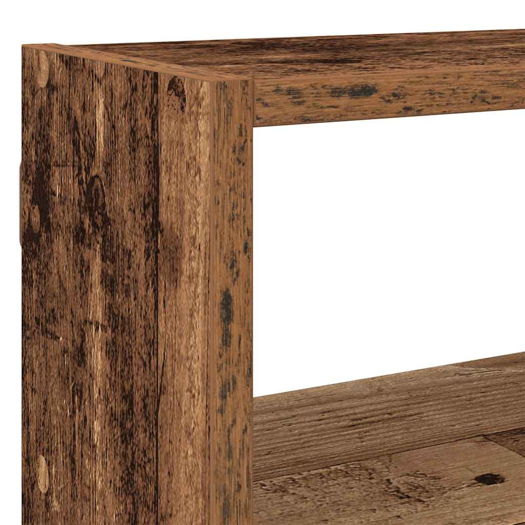 Mensola a Cubo da Parete 7 Scomparti in Truciolato Legno Antico | homemem39