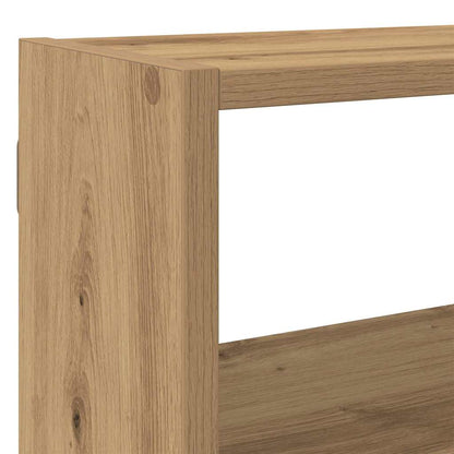 Scaffale Cubo Parete 7 Scomparti Truciolato Rovere Artigianale | homemem39