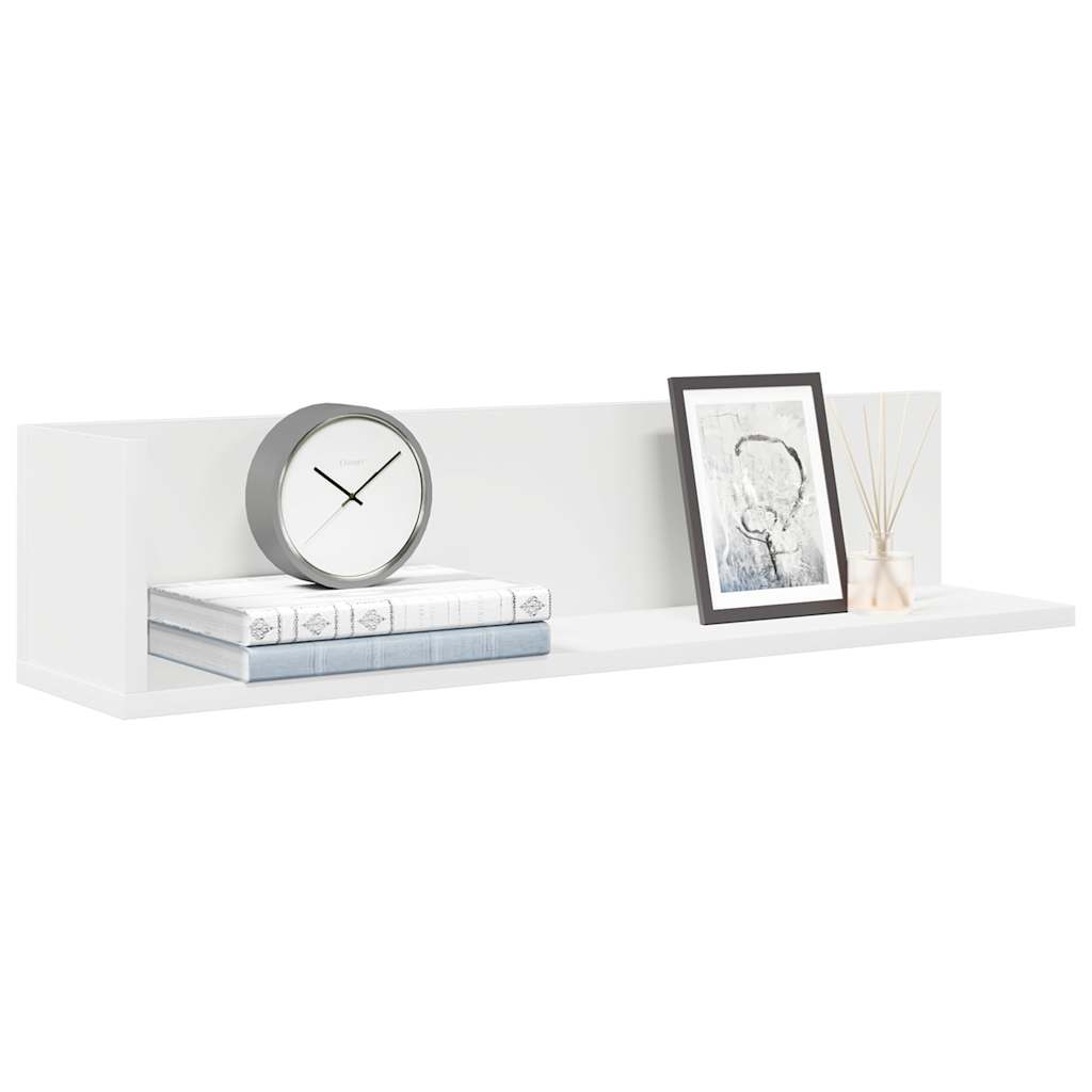 Mensole a Muro 2 pz Bianche 75x16,5x16,5 cm in Truciolato | homemem39
