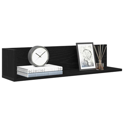 Mensole da Parete 2pz Nere 75x16,5x16,5 cm in Truciolato | homemem39