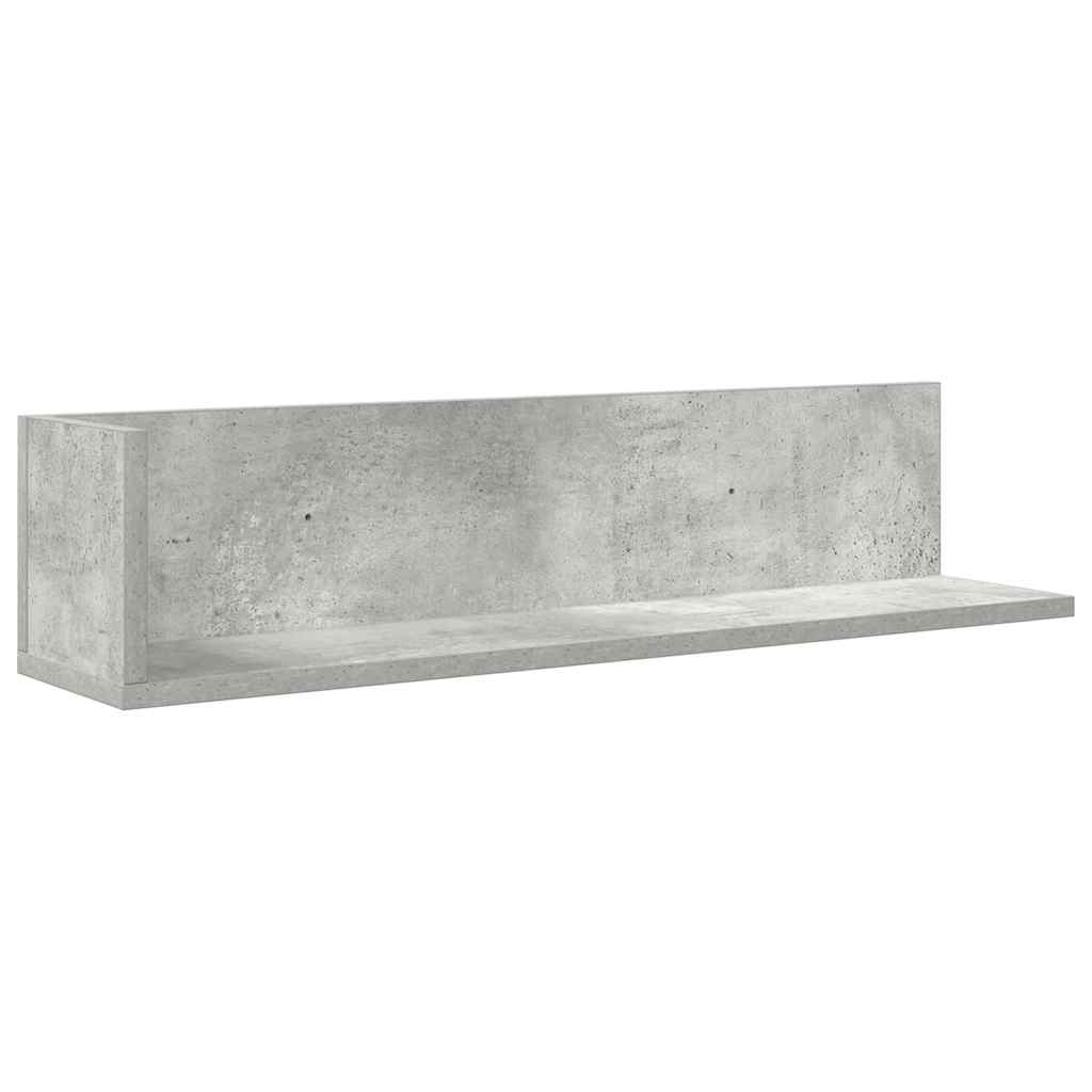 Mensole a Muro 2pz Grigio Cemento 75x16,5x16,5 cm in Truciolato | homemem39