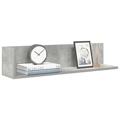 Mensole a Muro 2pz Grigio Cemento 75x16,5x16,5 cm in Truciolato | homemem39