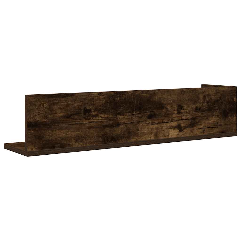 Mensole da Parete 2pz Rovere Fumo 75x16,5x16,5 cm in Truciolato | homemem39