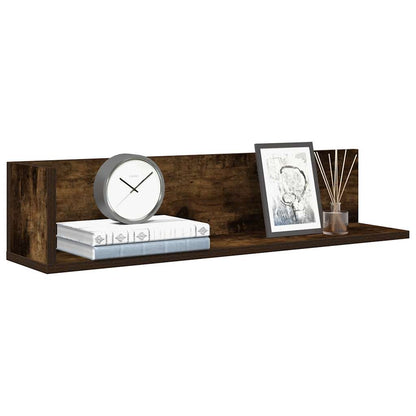 Mensole da Parete 2pz Rovere Fumo 75x16,5x16,5 cm in Truciolato | homemem39