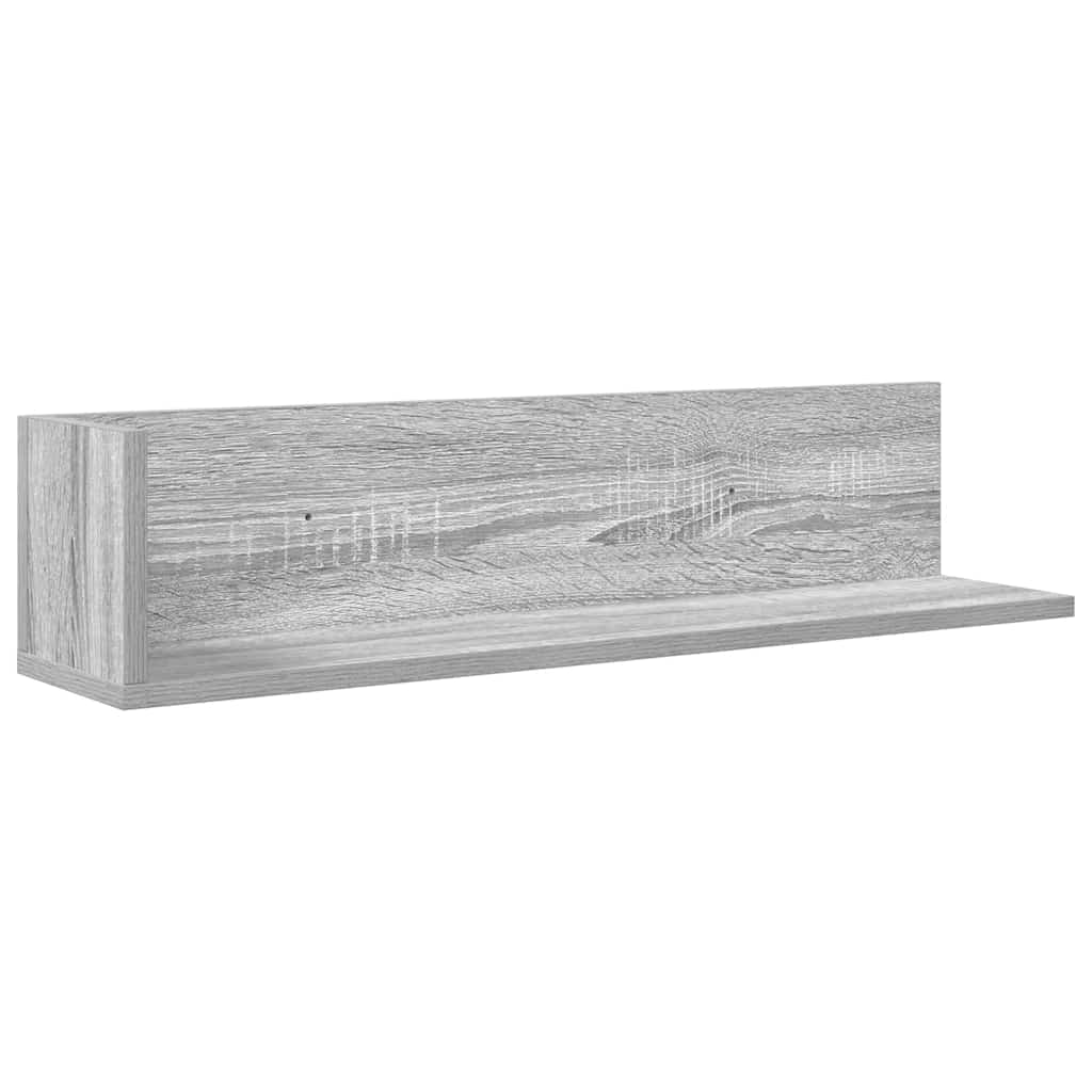 Mensole a Parete 2pz Grigio Sonoma 75x16,5x16,5cm in Truciolato | homemem39