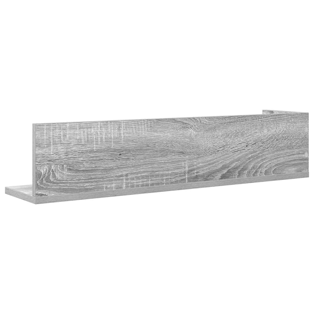 Mensole a Parete 2pz Grigio Sonoma 75x16,5x16,5cm in Truciolato | homemem39