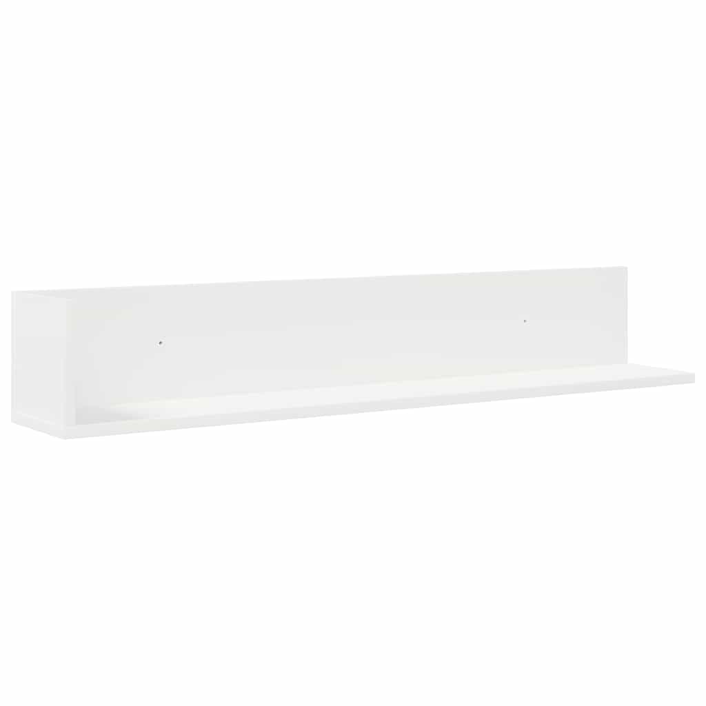 Mensole a Muro 2 pz Bianche 100x16,5x16,5 cm in Truciolato | homemem39