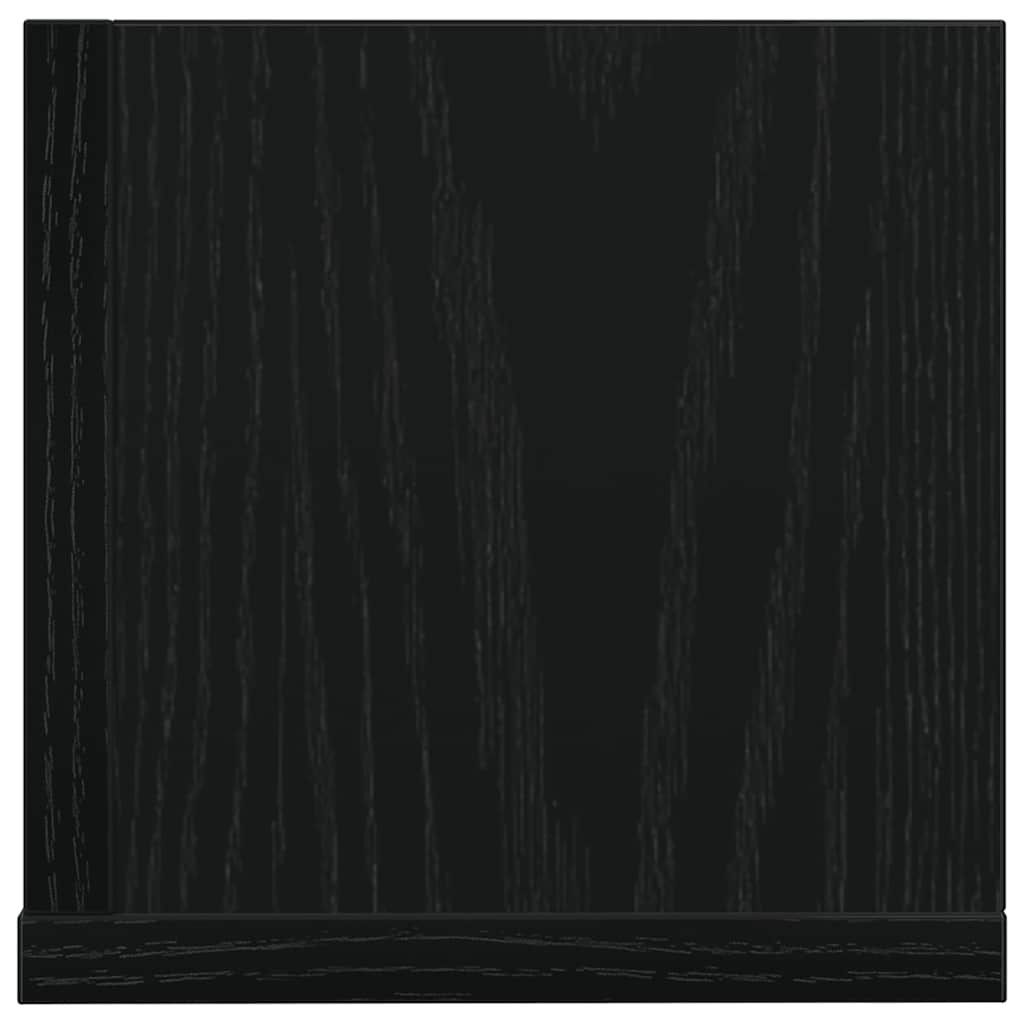 Mensole da Parete 2pz Nere 100x16,5x16,5 cm Legno Multistrato | homemem39