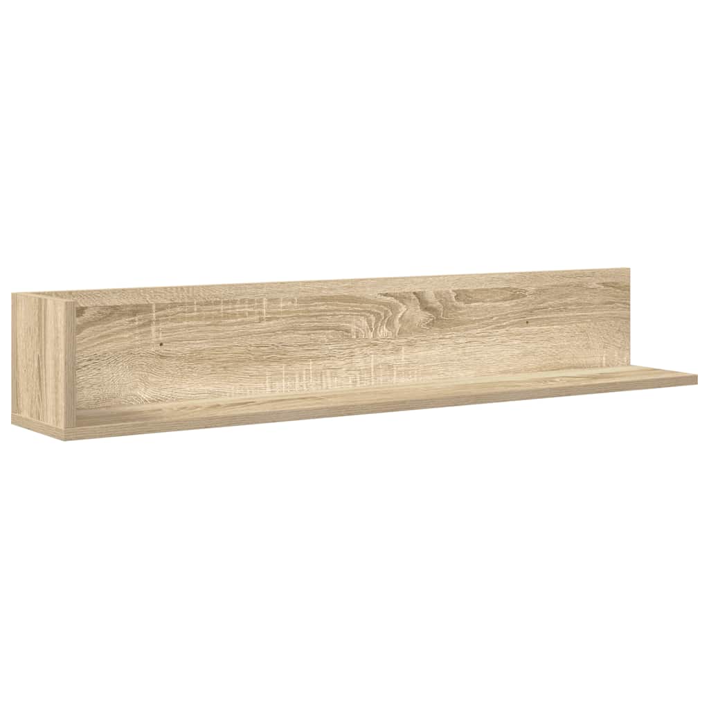 Mensole Parete 2pz Rovere Sonoma 100x16,5x16,5 cm in Truciolato | homemem39
