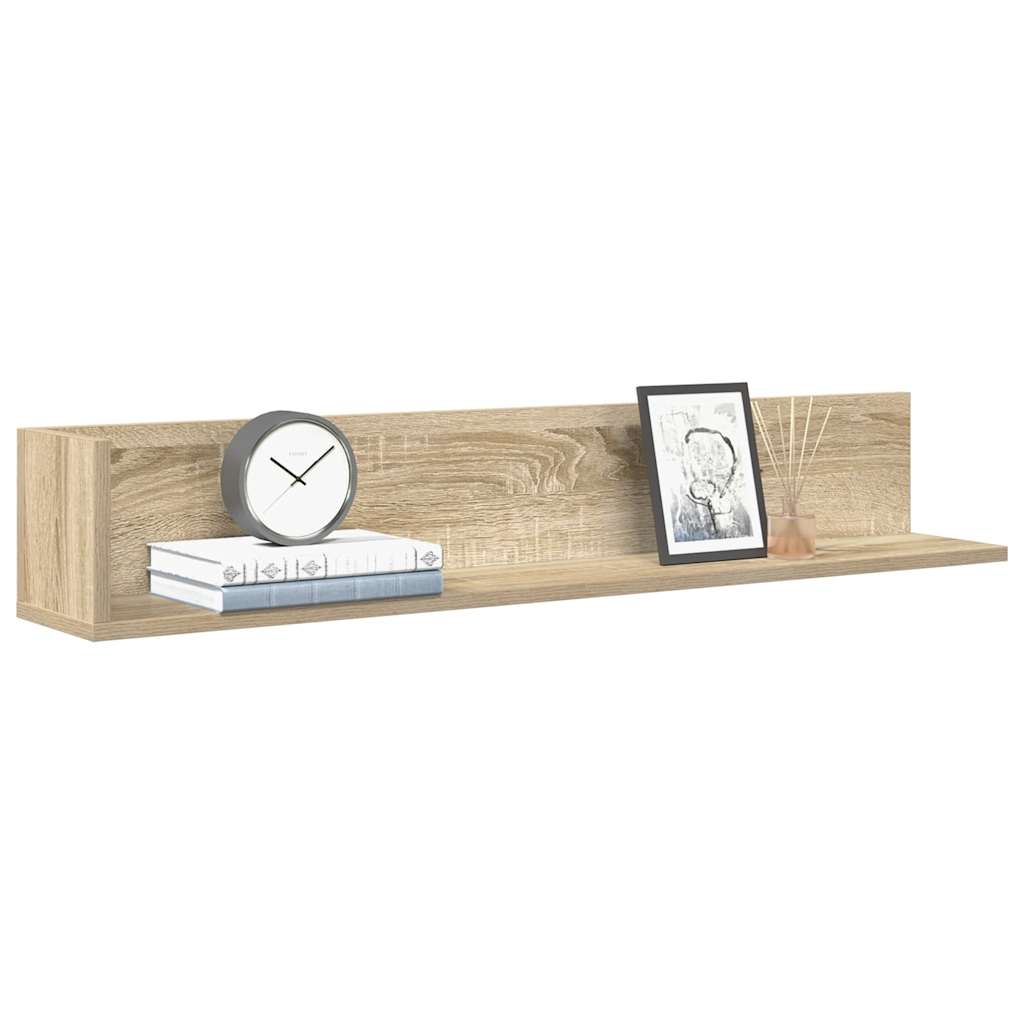 Mensole Parete 2pz Rovere Sonoma 100x16,5x16,5 cm in Truciolato | homemem39