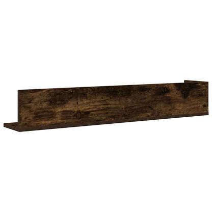 Mensole Parete 2pz Rovere Fumo 100x16,5x16,5 cm in Truciolato | homemem39