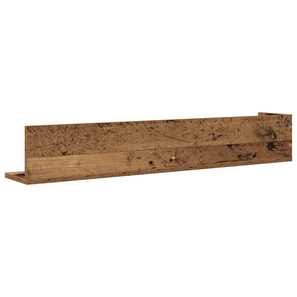 Mensole da Parete 2pz Legno Vecchio 100x16,5x16,5 cm Truciolato | homemem39