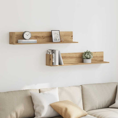Mensole da Parete 2 pz Artigianale 100x16,5x16,5 cm Truciolato | homemem39