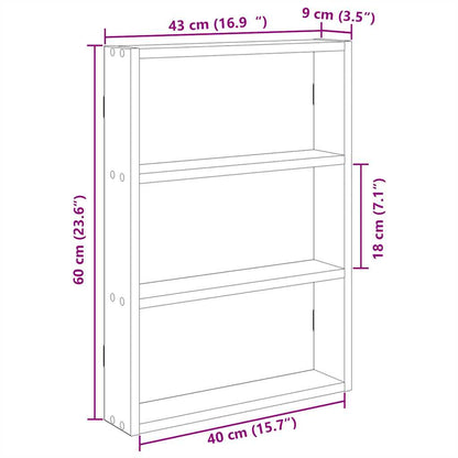Scaffale a Parete Bianco 43x9x60 cm in Legno Multistrato | homemem39