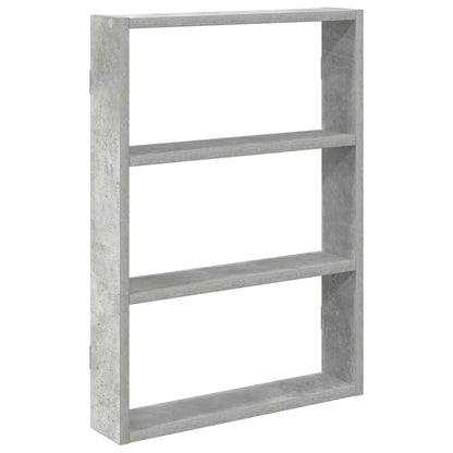 Scaffale a Muro Grigio Cemento 43x9x60 cm in Truciolato | homemem39