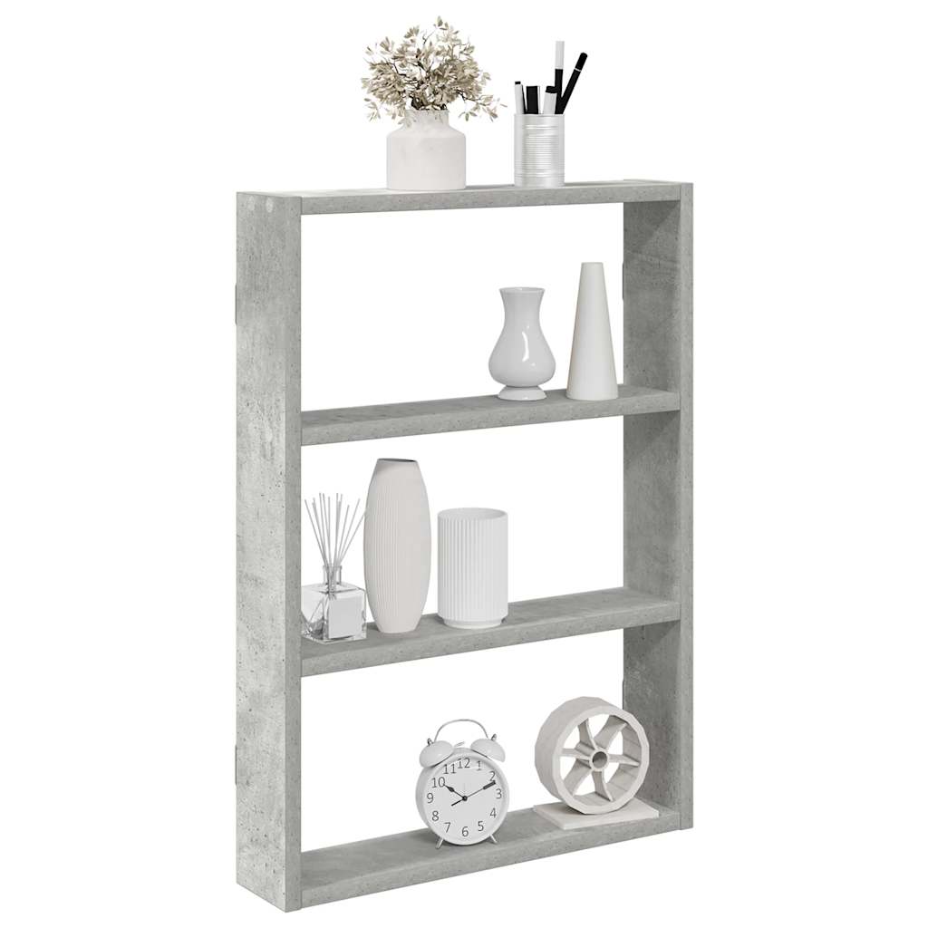 Scaffale a Muro Grigio Cemento 43x9x60 cm in Truciolato | homemem39