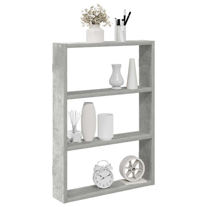 Scaffale a Muro Grigio Cemento 43x9x60 cm in Truciolato | homemem39