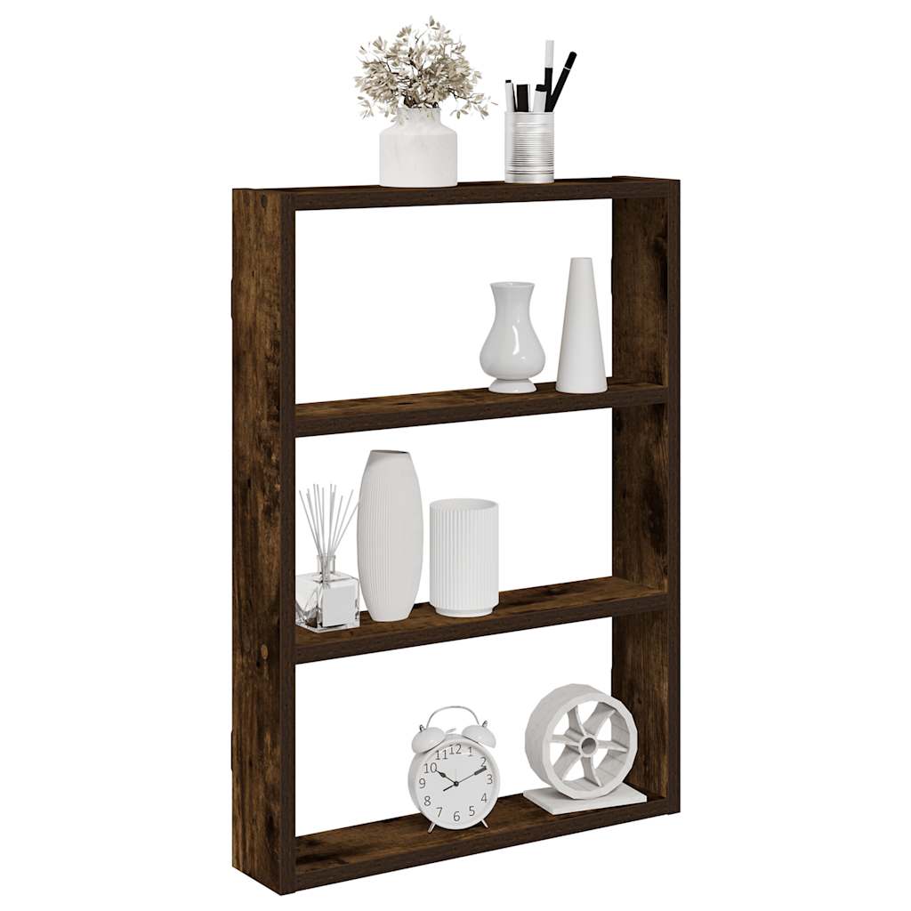 Mensola a Muro Rovere Fumo 43x9x60 cm in Truciolato | homemem39