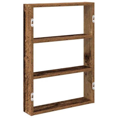 Scaffale a Parete Legno Vecchio 43x9x60 cm in Truciolato | homemem39