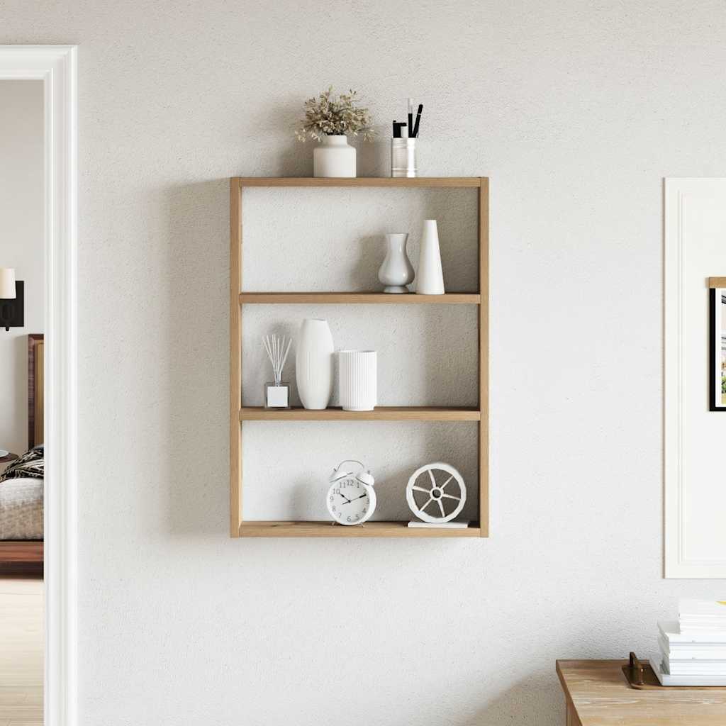 Scaffale a Parete Rovere Artigianale 43x9x60 cm Truciolato | homemem39