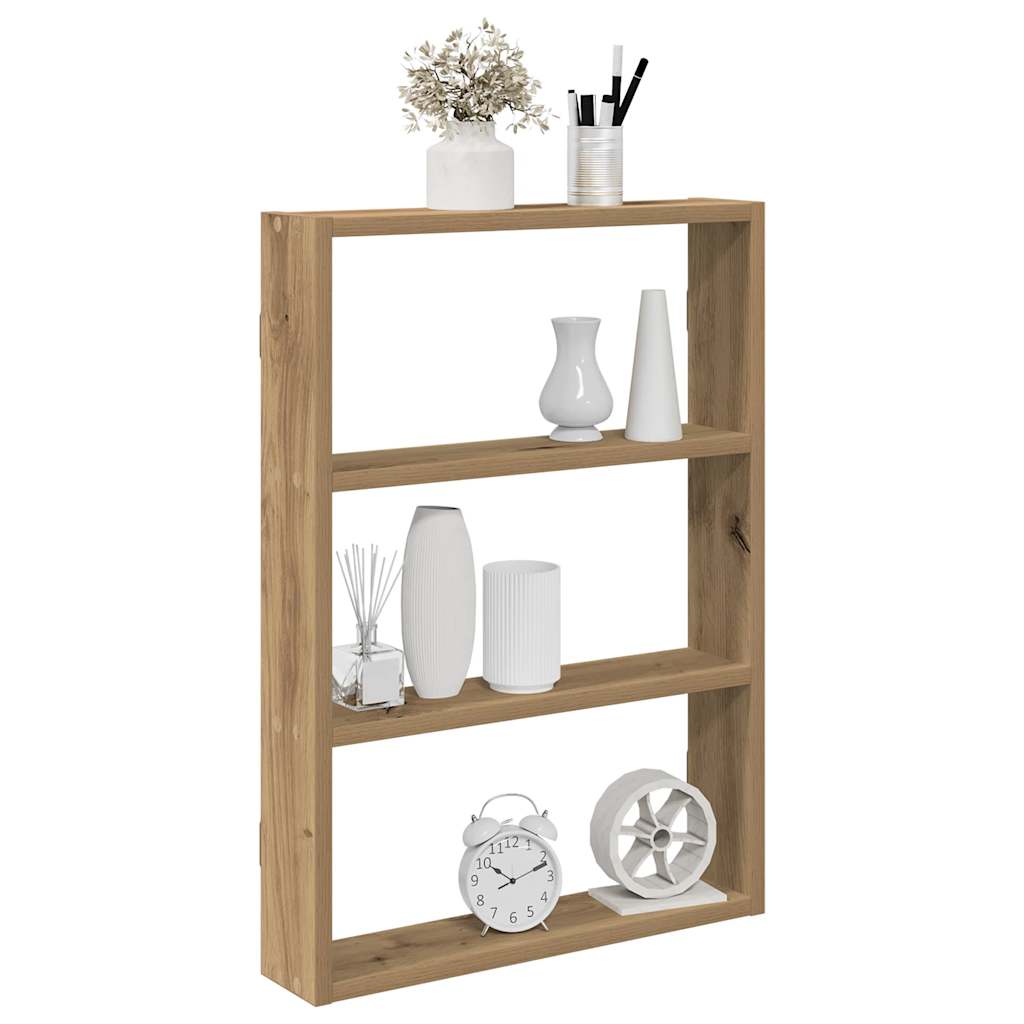 Scaffale a Parete Rovere Artigianale 43x9x60 cm Truciolato | homemem39