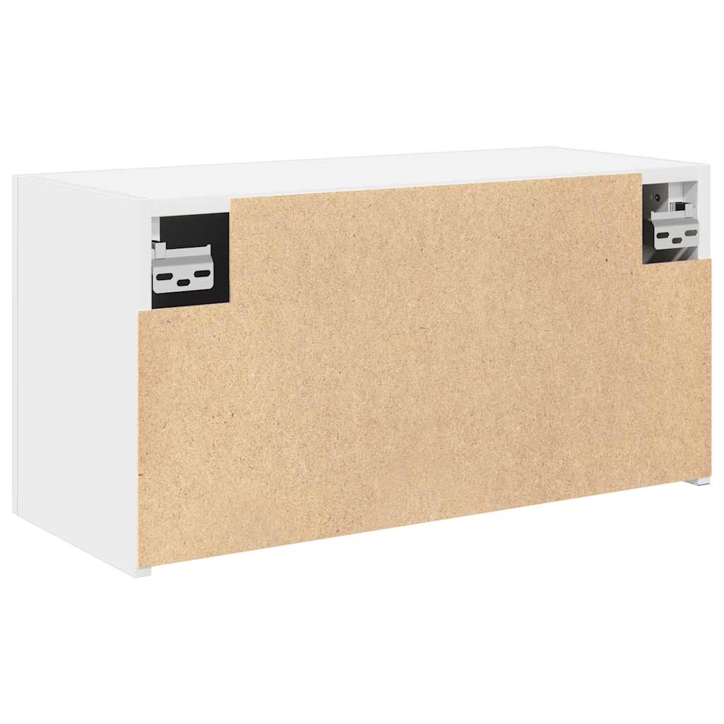 Mobile da Bagno a Parete Bianco 60x25x30cm in Legno Multistrato