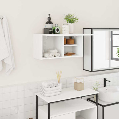 Mobile da Bagno a Parete Bianco 60x25x30cm in Legno Multistrato