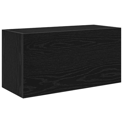 Mobile da Bagno a Parete Nero 60x25x30 cm in Legno Multistrato | homemem39