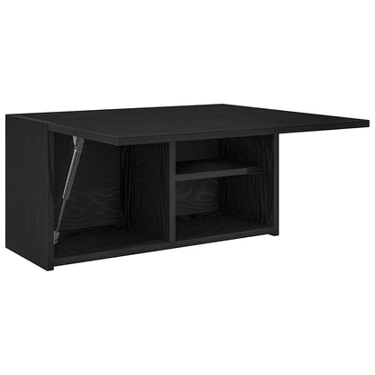Mobile da Bagno a Parete Nero 60x25x30 cm in Legno Multistrato | homemem39