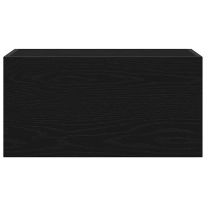 Mobile da Bagno a Parete Nero 60x25x30 cm in Legno Multistrato | homemem39