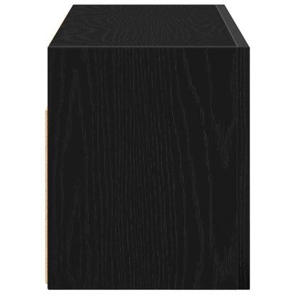 Mobile da Bagno a Parete Nero 60x25x30 cm in Legno Multistrato | homemem39