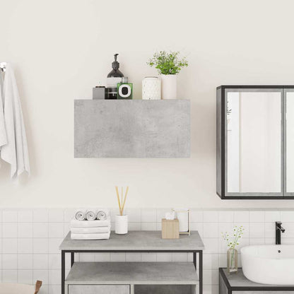 Armadietto da Bagno Grigio Cemento 60x25x30 cm in Truciolato