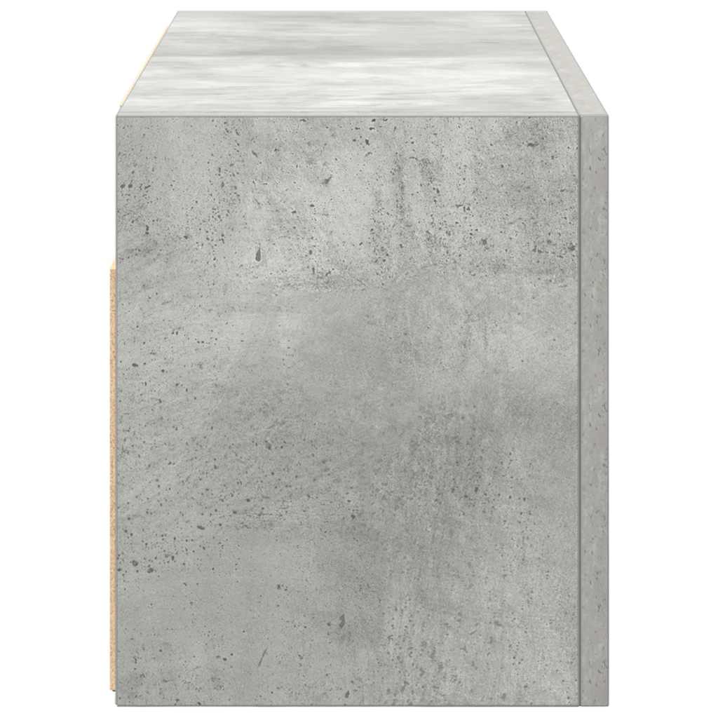 Armadietto da Bagno Grigio Cemento 60x25x30 cm in Truciolato