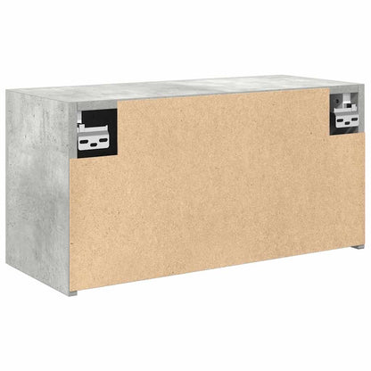 Armadietto da Bagno Grigio Cemento 60x25x30 cm in Truciolato