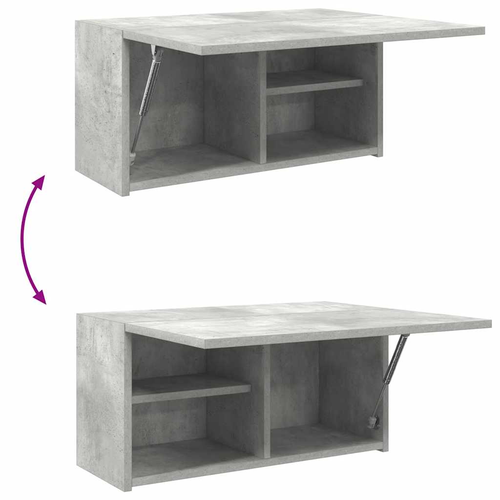 Armadietto da Bagno Grigio Cemento 60x25x30 cm in Truciolato