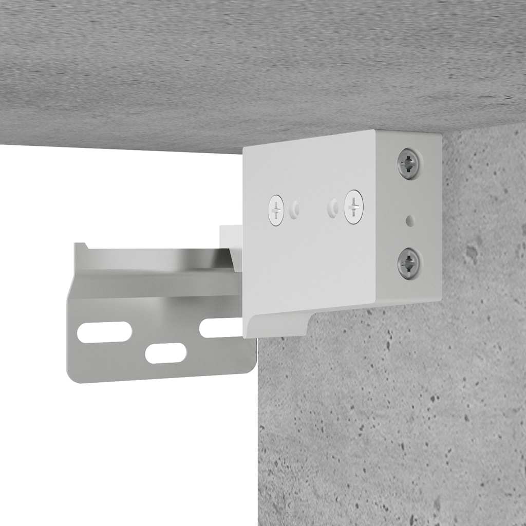 Armadietto da Bagno Grigio Cemento 60x25x30 cm in Truciolato