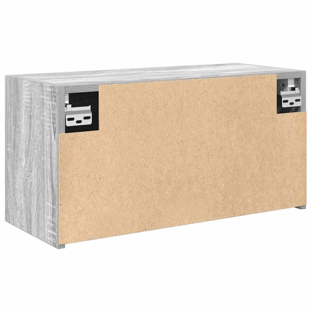 Armadietto Bagno Grigio Sonoma 60x25x30 cm in Legno Multistrato