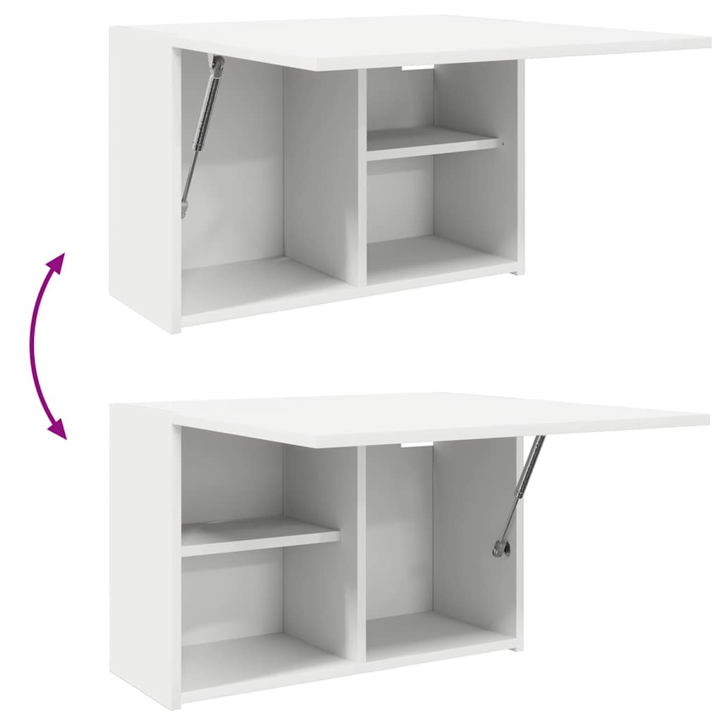 Mobile da Bagno a Parete Bianco 60x25x40cm in Legno Multistrato