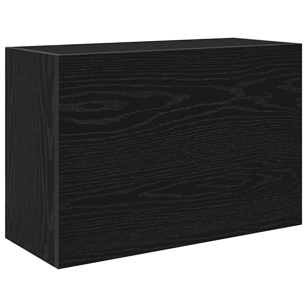Mobile da Bagno a Parete Nero 60x25x40 cm in Legno Multistrato
