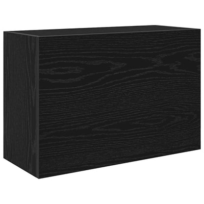 Mobile da Bagno a Parete Nero 60x25x40 cm in Legno Multistrato