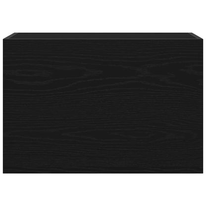Mobile da Bagno a Parete Nero 60x25x40 cm in Legno Multistrato