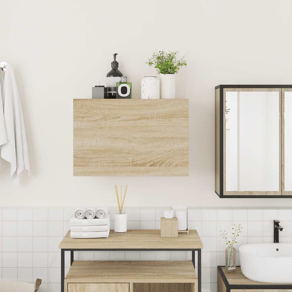 Mobile da Bagno Rovere Sonoma 60x25x40 cm in Legno Multistrato