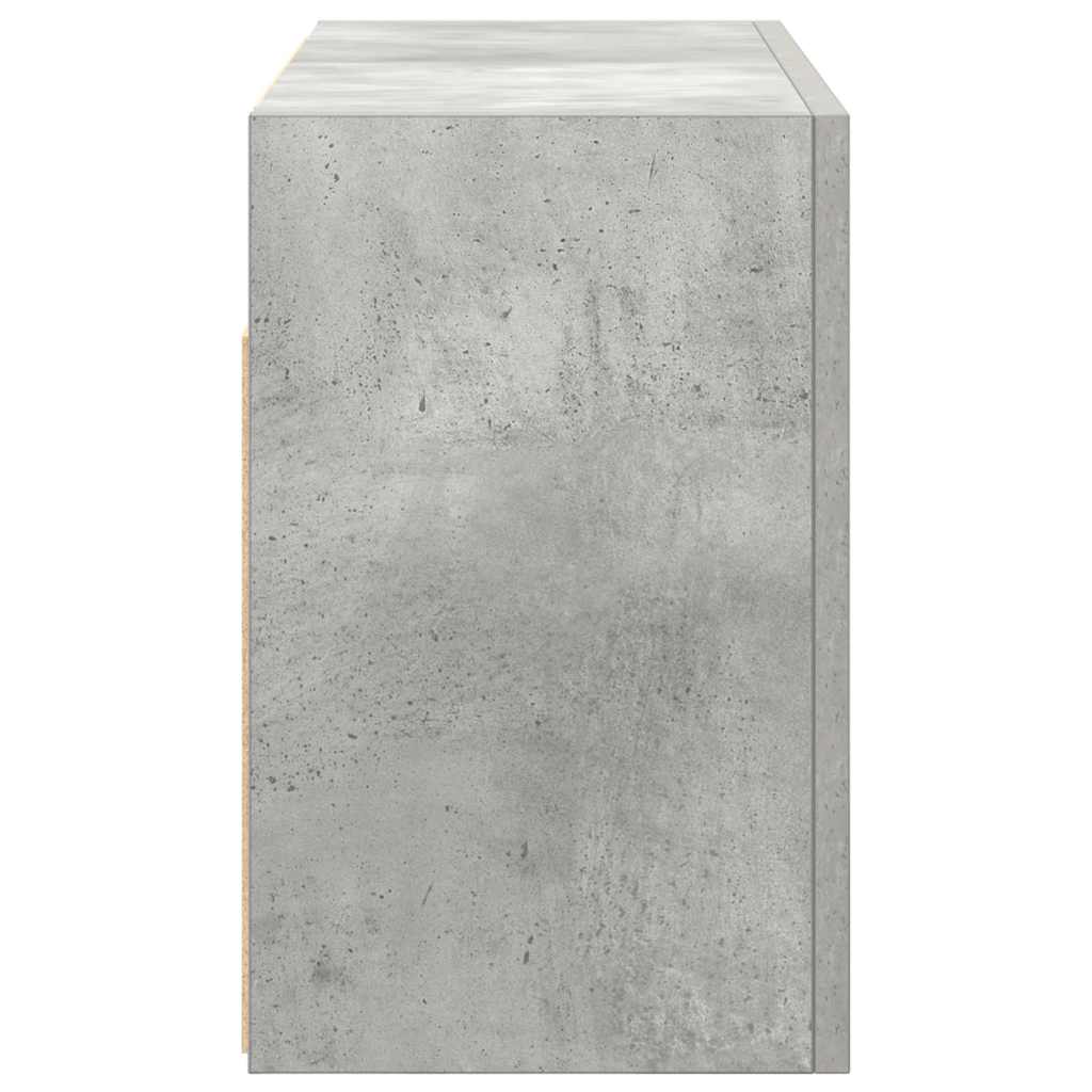 Armadietto da Bagno Grigio Cemento 60x25x40 cm in Truciolato