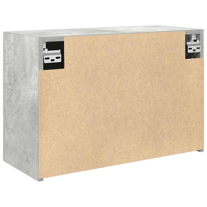 Armadietto da Bagno Grigio Cemento 60x25x40 cm in Truciolato