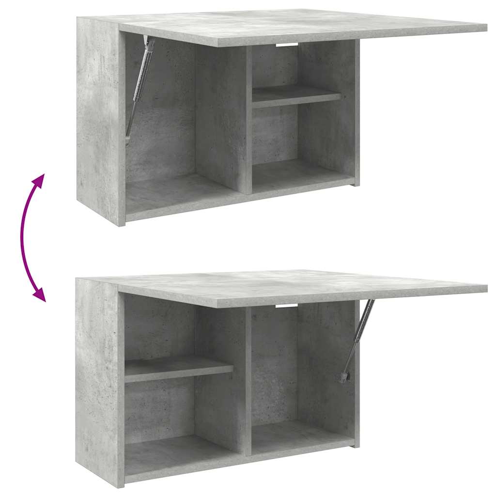 Armadietto da Bagno Grigio Cemento 60x25x40 cm in Truciolato
