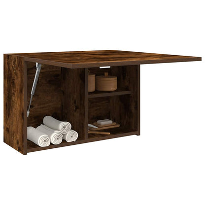 Armadietto Bagno Rovere Fumo 60x25x40 cm in Legno Multistrato